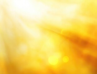 Blurred, golden sunlight beams