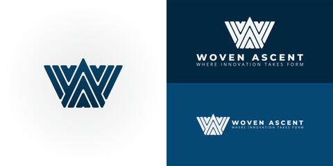 Abstract 'WA' initial logo, perfect for Technology and Digital Services. Its modern geometric shape represents innovation, data flow, and digital solutions. Clean, scalable, and versatile.
