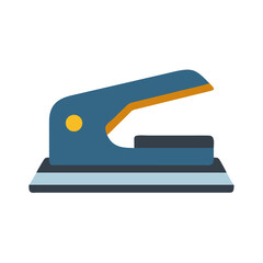 Isolated blue hole punch on black background illustration design