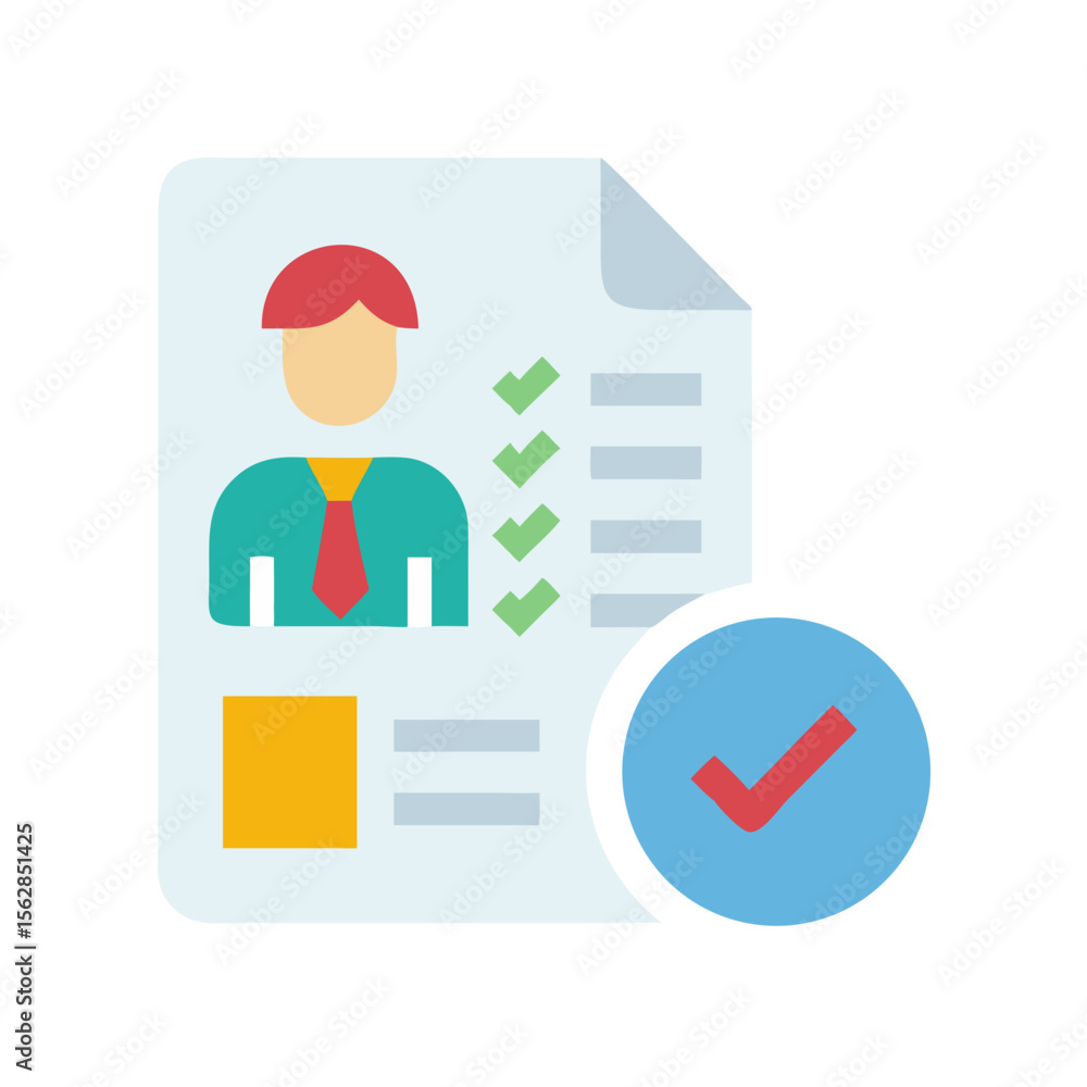 Poster job application form with checklist and approved status