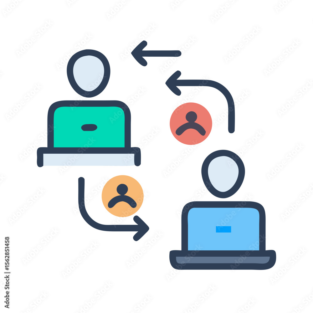 Poster communication between people through a digital networking service