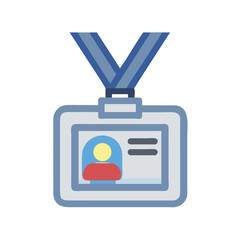 Identification badge icon design for company or business