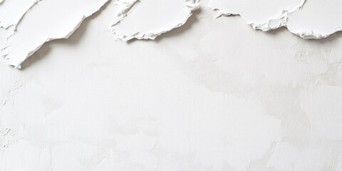 Fototapeta premium Textured white surface with torn, uneven edges