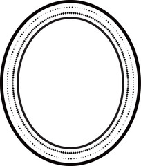 ビンテージでシンプルな円のフレーム・枠素材