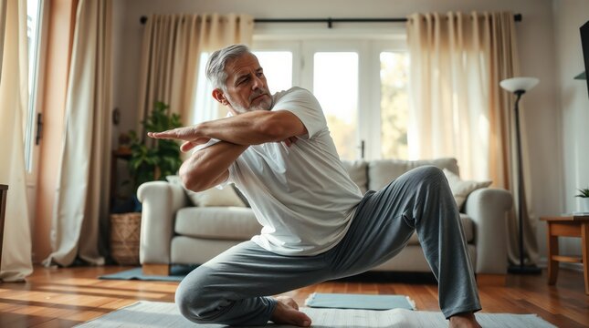 Active Seniors Embracing Healthy Lifestyles with Tai Chi and Home Workouts