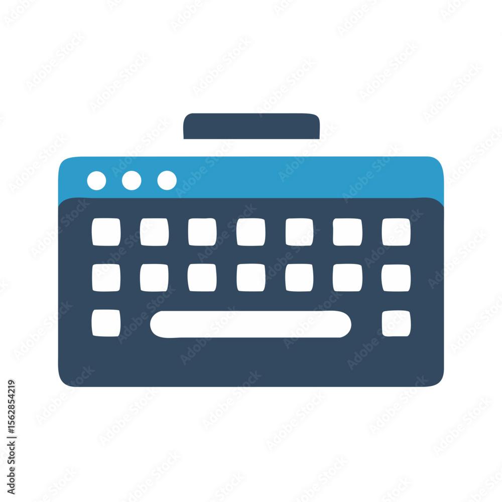 Aufkleber stylized keyboard with buttons on a black background graphic