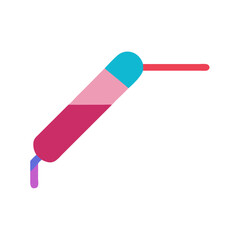 Colorful stylized medical instrument illustration on a black background