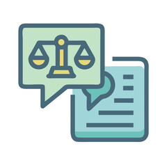 Legal consultation icon for law firm or legal service