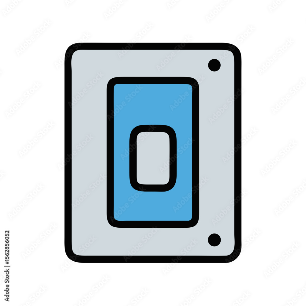 Poster abstract representation of a light switch on a black background