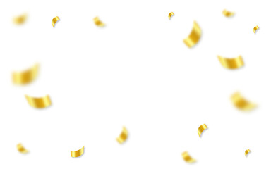 Falling gold confetti ribbon illustration