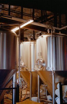 Brewery Fermentation Tanks on Film 
