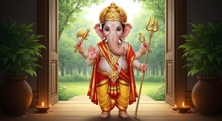Lord ganesha: hindu god of wisdom, prosperity, and good fortune