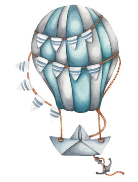 Illustration of a hot air balloon