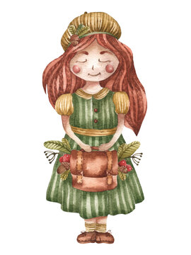 Illustration of a red-haired girl