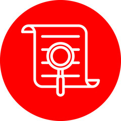 Proofreading Vector Line White Circle Red