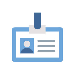 Identity badge icon depicting professional business or corporate employee