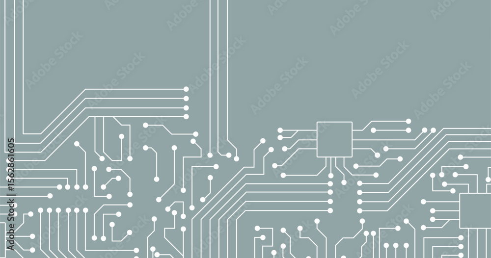 Poster circuit board texture background, seamless pattern.