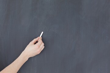 Obraz premium Hand writing with chalk on board