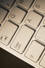 Overhead of white keyboard