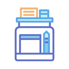 Graphic medical jar container design for healthcare use