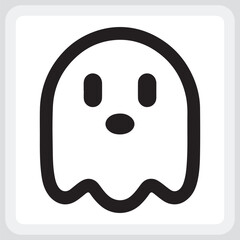 Cute cartoon ghost graphic design