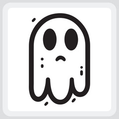 Cute cartoon ghost graphic design