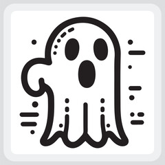 Cute cartoon ghost graphic design
