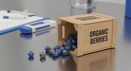 Contaminated Blueberry Inspection Sample for Food Safety and Quality Testing