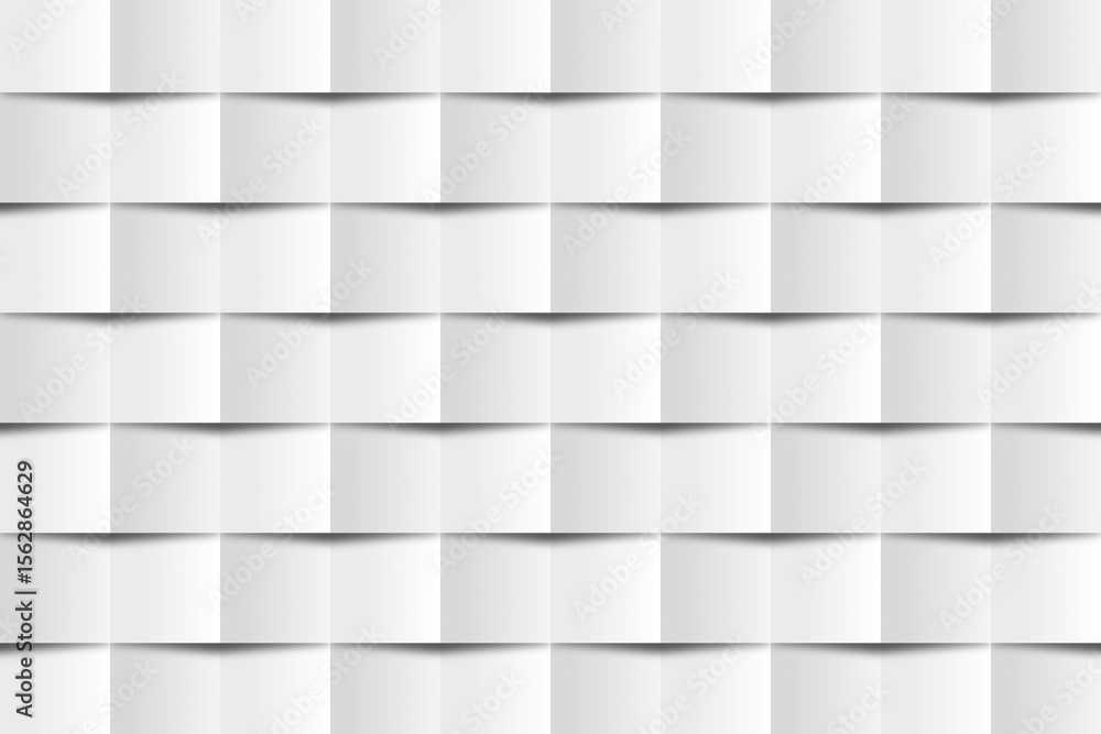 Poster repeating curved white panels are forming gradient pattern in flat design on transparent background