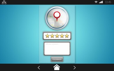 Naklejka premium Screenshot of a rating service