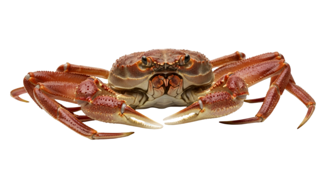 Majestic Red Crab: A Close-Up Look at this Ocean Creature's Intricate Details