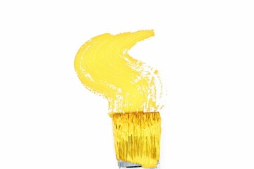 Paintbrush with yellow color