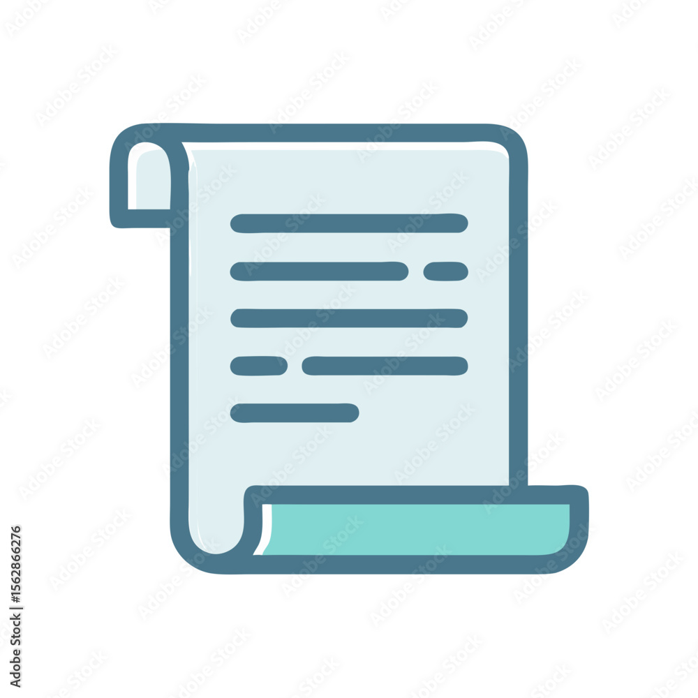 Poster vector document icon with lines and decorative border