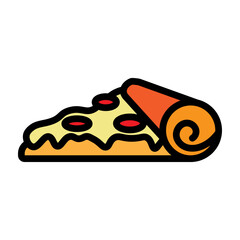 Pizza Slice Vector Filled Icon Design