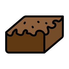 Brownie Vector Filled Icon Design