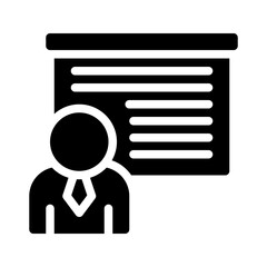 teacher glyph icon