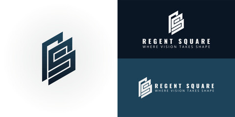 Bold RS emblem for construction, architecture, and real estate development. The modern, geometric design signifies strength, innovation, and progress in building excellence.