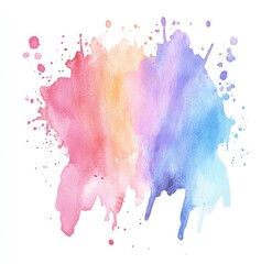 Abstract watercolor splatter, soft pastel colors