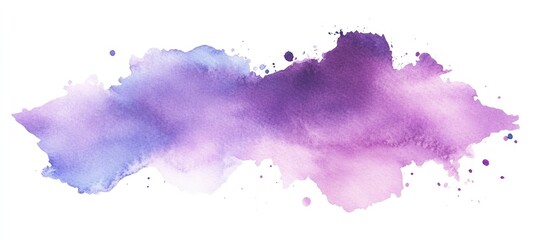 Abstract watercolor wash in shades of purple and blue