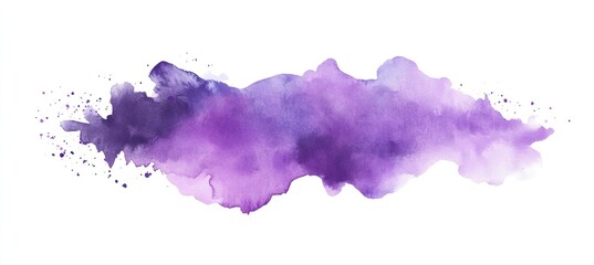 Abstract watercolor wash of deep purple hues