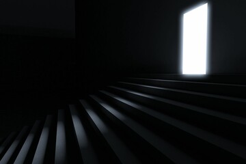 Steps leading to light in the darkness