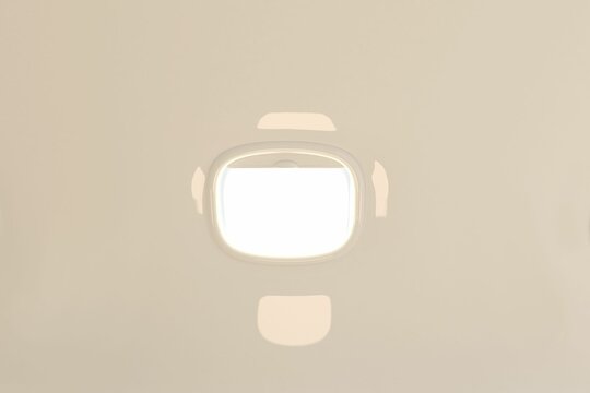 Fototapeta Sky seen through window of airplane