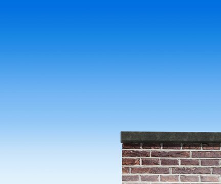 Fototapeta Low angle view of brick wall against sky