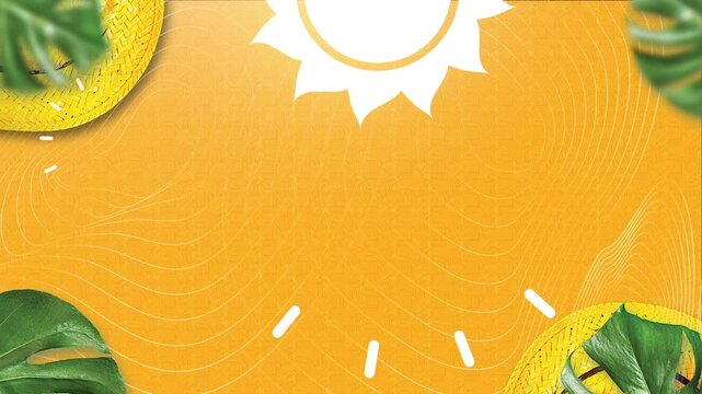 Fundo Animado Ver&atilde;o Sol e folhagens