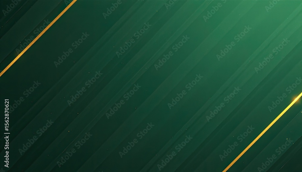 Poster abstract green background with gold lines and textures for design