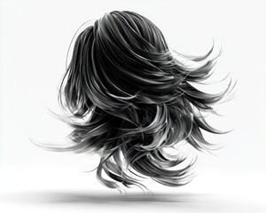 Abstract black hair