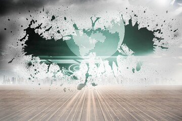 Splash showing earth graphic