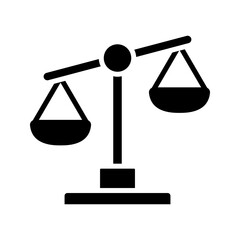 Scales icon vector. Law scale icon. Scales vector icon. Justice