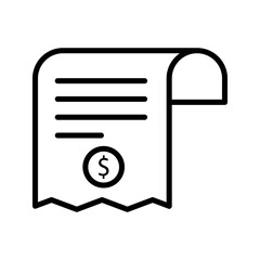 Receipt icon vector. Shopping receipt icon, Invoice icon, Payment and bill invoice, Receipt Icons. Bill receipt icon, Payment method related icons, delivery slip