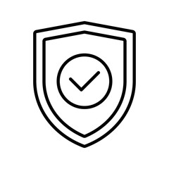 Vector illustration of Security Protection Shield icon set isolated on transparent background
